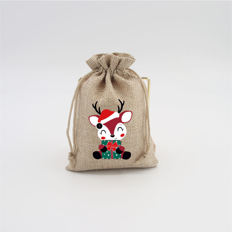 🎄⛄ Weihnachtliche Jute-Geschenkbeutel mit Kordelzug--Lose Süßigkeiten und Geschenke in Sekunden ordentlich verpackt 🎁🎄