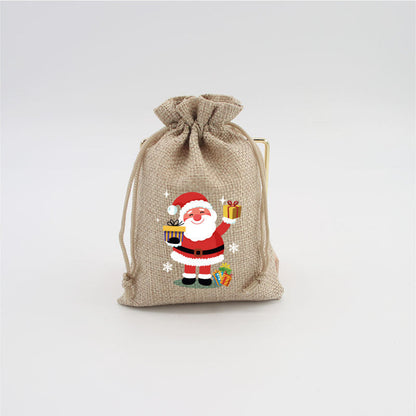 🎄⛄ Weihnachtliche Jute-Geschenkbeutel mit Kordelzug--Lose Süßigkeiten und Geschenke in Sekunden ordentlich verpackt 🎁🎄
