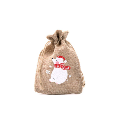 🎄⛄ Weihnachtliche Jute-Geschenkbeutel mit Kordelzug--Lose Süßigkeiten und Geschenke in Sekunden ordentlich verpackt 🎁🎄