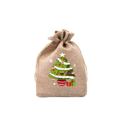 🎄⛄ Weihnachtliche Jute-Geschenkbeutel mit Kordelzug--Lose Süßigkeiten und Geschenke in Sekunden ordentlich verpackt 🎁🎄