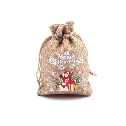 🎄⛄ Weihnachtliche Jute-Geschenkbeutel mit Kordelzug--Lose Süßigkeiten und Geschenke in Sekunden ordentlich verpackt 🎁🎄