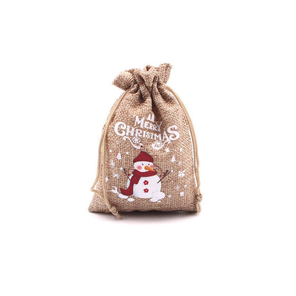 🎄⛄ Weihnachtliche Jute-Geschenkbeutel mit Kordelzug--Lose Süßigkeiten und Geschenke in Sekunden ordentlich verpackt 🎁🎄