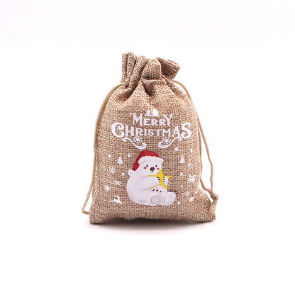 🎄⛄ Weihnachtliche Jute-Geschenkbeutel mit Kordelzug--Lose Süßigkeiten und Geschenke in Sekunden ordentlich verpackt 🎁🎄