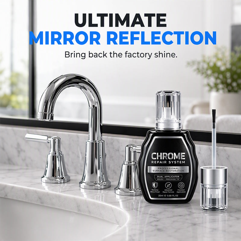 🥳 HOT SALE 2026 🥳 💞 50,000+ SOLD! ✨🚗 Chrome Restoration Set – Removes Oxidation & Restores High-Gloss Metallic Finish | Premium Quality