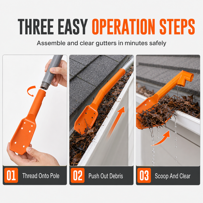 Clean Gutters Instantly! No-Ladder Adjustable Gutter Scoop