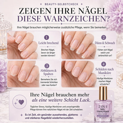 upsell💅 Lila perlglänzender Nagelverstärker | Repariert schwache Nägel für glasartigen natürlichen Glanz