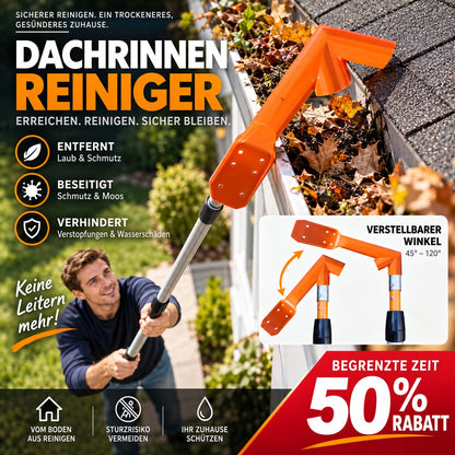 🧹 Verstellbare Dachrinnen-Schaufel – Sicheres Design Ohne Leiter Für Schnelle & Mühelose Entfernung Von Schmutz