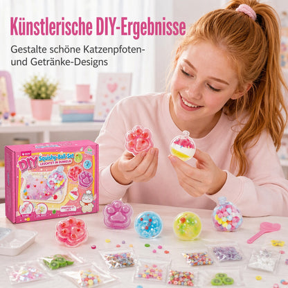 🎁DIY-Bausatz für ein „Fried Ice“-Squishy-Spielzeug mit Katzenkrallen-Motiv für Kinder