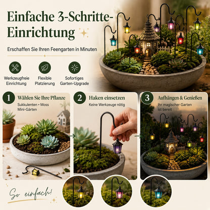 🌿Nachtleuchtende Laternen | Bunte Dekoration für Feengarten, Bonsai und aturlandschaft🌙